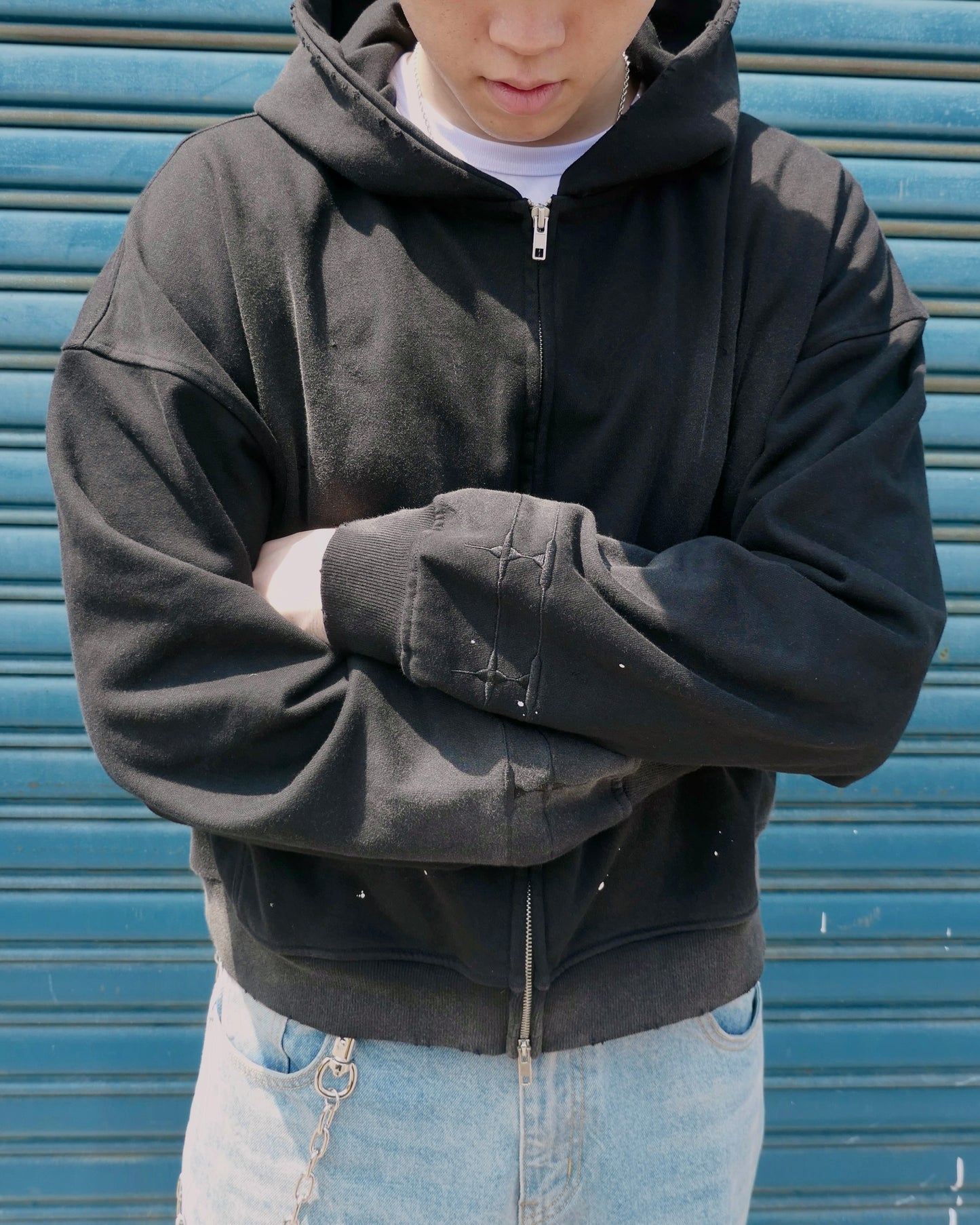WINDOW GRILLES ZIP-UP HOODIE