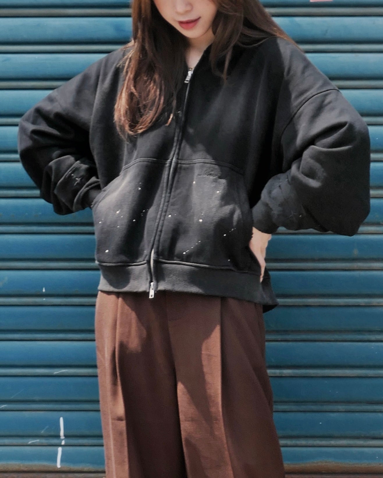 WINDOW GRILLES ZIP-UP HOODIE